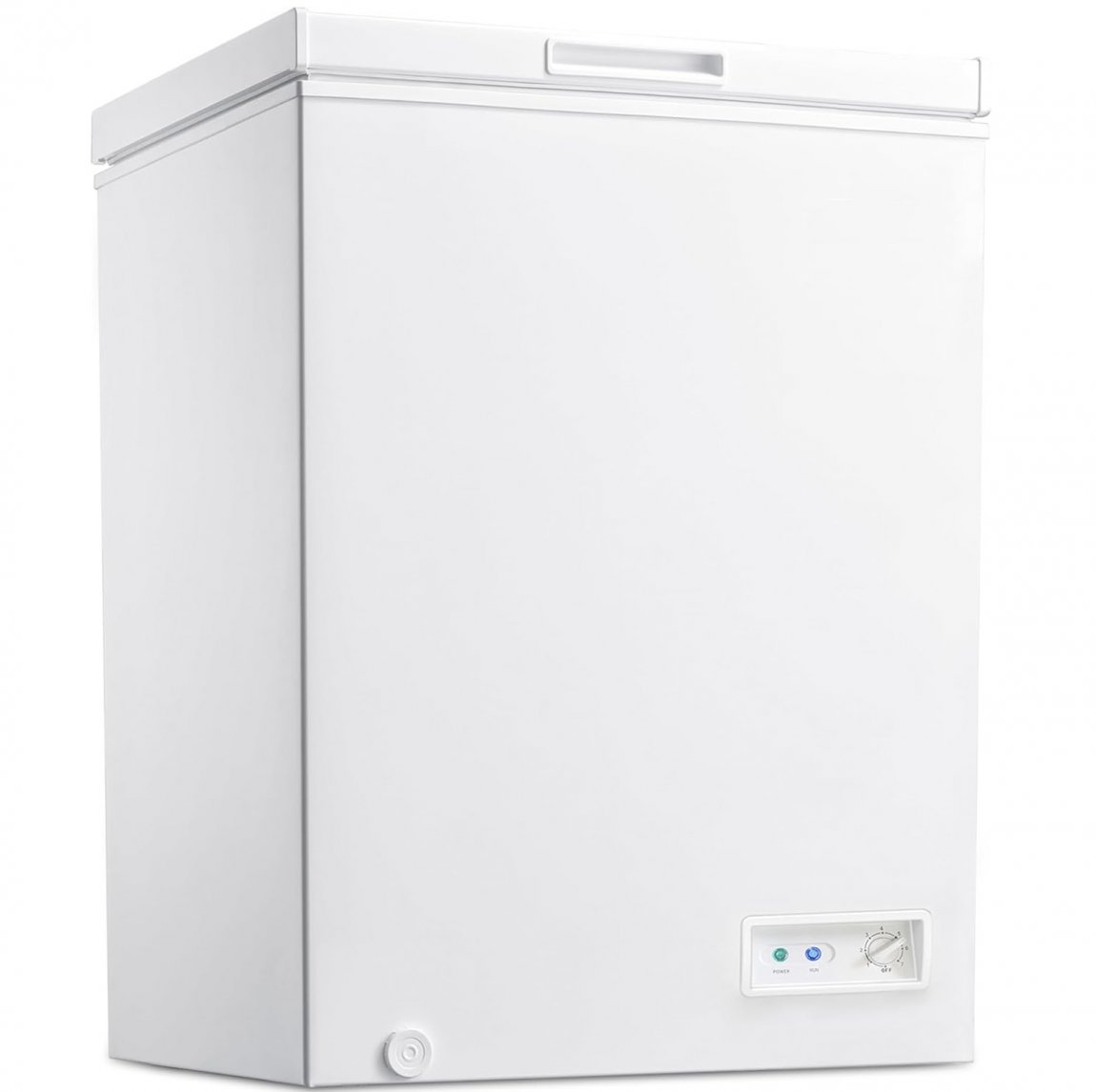 ICFXX35WH6AD Removable Basket and Front Defrost Water Drain Small Deep Freezer Perfect for Homes, 3.5 Cu. Ft, White Chest ﻿