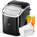 Nugget Ice Maker Machine Countertop, 3K+ Bought in Past Month, Original price: $79, Now: $57. With Soft Chewable Pellet Ice, Pebble Ice Maker Machine with Self-Cleaning, 35.5Lbs/24Hrs, One-Click Operation, Ice Basket/Ice Scoop for Home/Office/Bar, Black