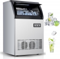 Commercial Ice Maker Machine, 300 + Bought in Past Month, Original Price: $299, Now: $187, 100lbs/24H, 40 LBS Storage Double Water Inlet, 40 Ice Cubes in 12-15 Mins, Efficient Ice Production, Quiet & Energy-Saving, for Home, Bar, Office, Party