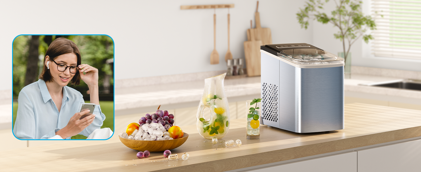 Smart Ice Maker Machine Countertop