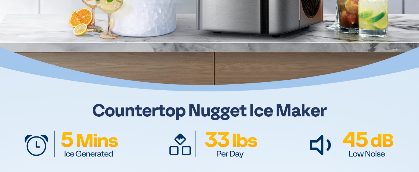 Portable Nugget Ice Cube Maker Machine