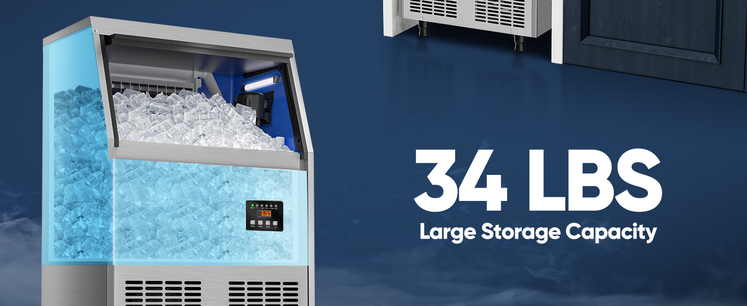 34 LBS large storage capacity